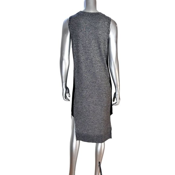 Athleta Dress Gray Black Merino Wool Sweater Midi Sleeveless Knit Athletic Dress - Picture 3 of 9